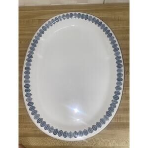 Vintage MCM Arabia Of Finland Linnea Pattern Oval Serving Platter 14”x 11”